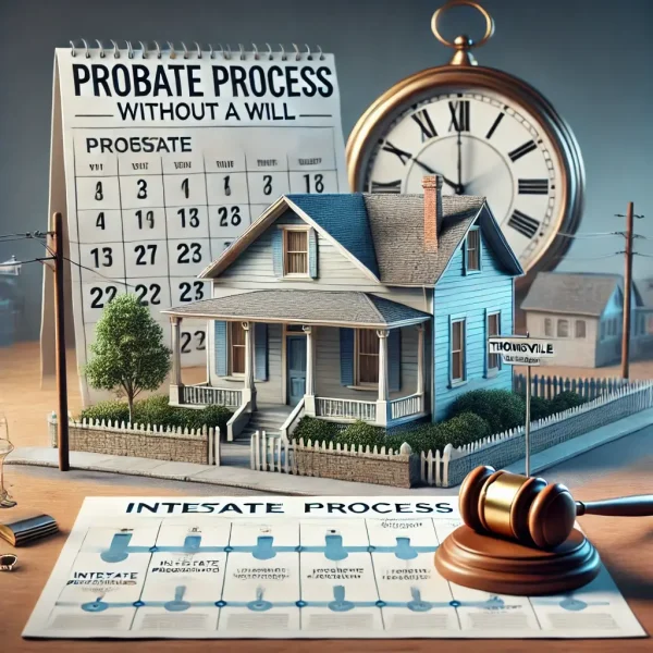 Engineering drawing with a calendar on probate after death in Thomasville, NC, featuring dates and numbers.