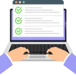 Fill-Out-The-Form- A seller at a computer filling out a form on snappyhomeoffers.com